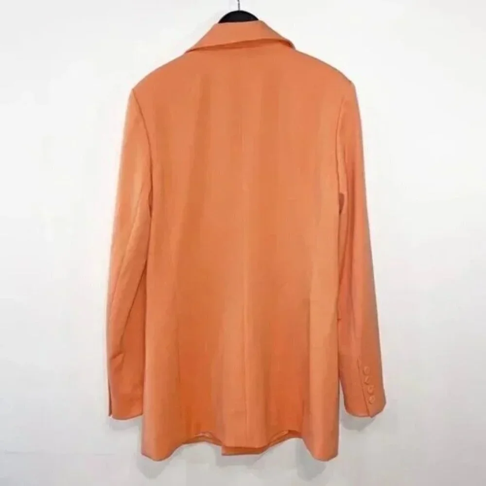 New Favorite Daughter The Phoebe Blazer Creamsicle Orange Small $368